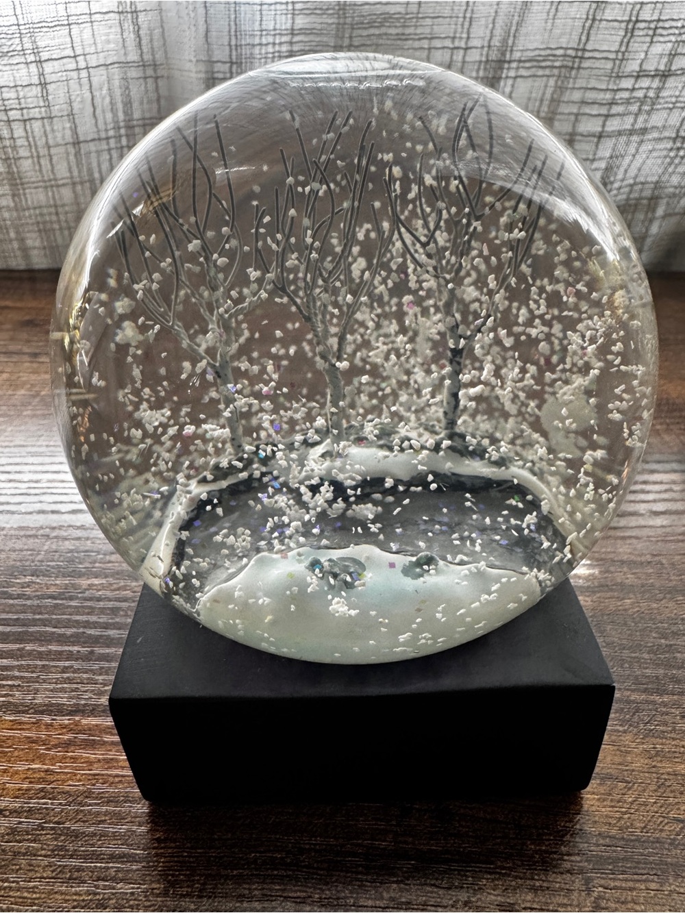 CoolSnowGlobes "Winter Solitude" Glass Snow Globe